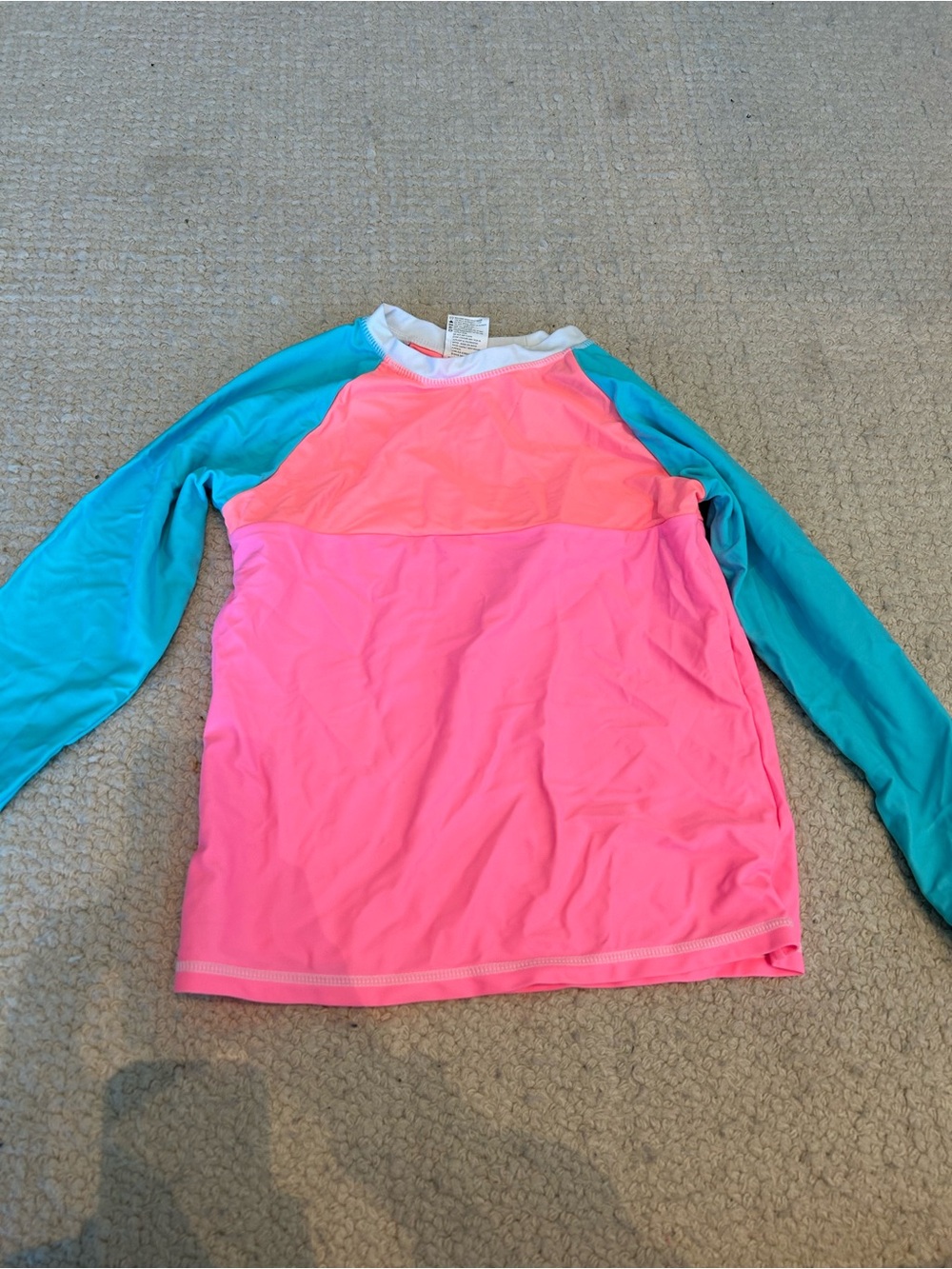 Snapper Rock Kids Long Sleeve Rashguard in Pink, Coral & Teal